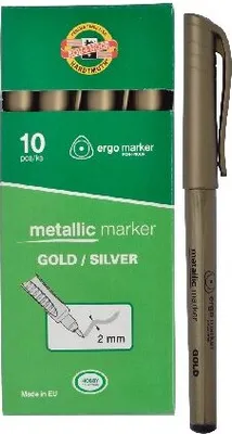 Produktbild von KOH Marker Metallic Spitze 2 mm wasserfest Gold