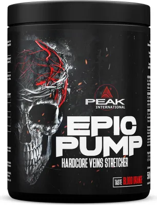Produktbild von Epic Pump - 500g : Blood Orange I Pre Workout Booster I keine Stimulanzien I Maximaldosierung I L-Citrulin Malat I L-Arginin AKG I L-Arginin Nitrat I Taurin I rote Beete Extrakt I Durchblutung der Gefäße I vegan