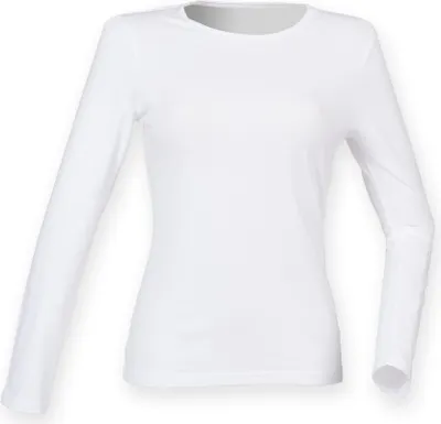 Obrázek produktu pro Dámské strečové tričko Skinni Fit Feel Good, dlouhý rukáv RW4726 (Medium) (White)