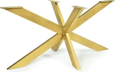 Produktbild von Tischgestell Tischbein Spider Spinnen Tischbeine Kreuzgestell 150x83 cm (Golden) Tischkufen Stahl Metall Esstisch Schreibtisch Konferenztisch