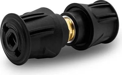Produktbild von Zubehör für Hochdruckreiniger: Kärcher Doppelkopf-Hochdruck-Schnellkupplung, Schlauchanschlussadapter, 2er-Pack