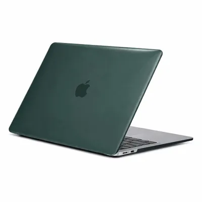 Produktbild von Schutzhülle für Apple MacBook Air 13" Hülle A2337 A2179 A1932 (M1 2020–2018) Hardcase Schutz Case Cover Transparent Marmor 2-Teilig - Dunkelgrün