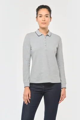 Produktbild von Kariban Langarm-Polohemd aus Piqué für Damen