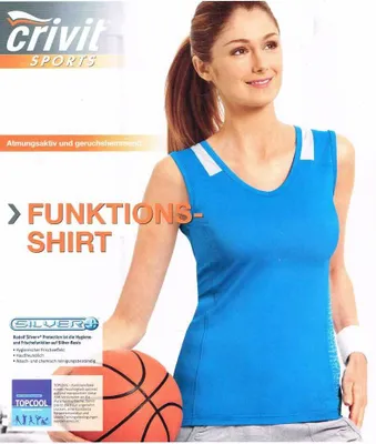 Produktbild von Crivit Sports Damen Funktionsshirt 64435 Blau S 36/38