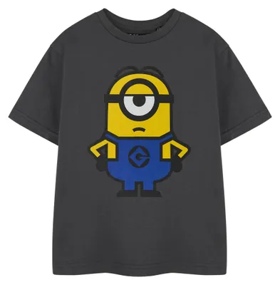 Produktbild von Minions - T-Shirt für Kinder, kurzärmlig NS9171 (104) (Holzkohle)