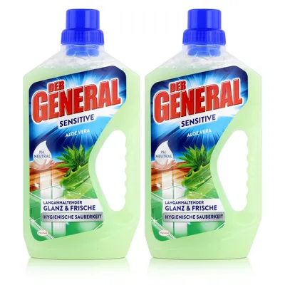 Produktbild von Der General Allzweckreiniger Sensitive Aloe Vera 750ml Bodenreiniger (2er Pack)