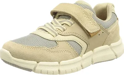 Produktbild von Geox Mädchen Sneaker Beige Textil mit Klettverschluss