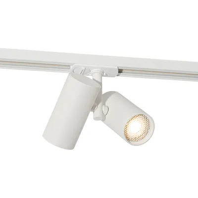 Zdjęcie produktu dla QAZQA – nowoczesny, nowoczesny system szyn 1-fazowych I Spotlight I Reflektor sufitowy I Reflektor sufitowy I Reflektor biały 2-płomieniowy – Iconic Scopio I Salon I Sypialnia – Aluminium Okrągły – Pasuje do LED