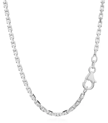 Immagine prodotto di 55 cm di catena ad ancora massiccia in argento sterling 925 con diamante 2,0 mm 9,3 g 8951