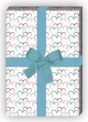 Produktbild von Herz Geschenkpapier für Liebende und Verliebte auf weiß - G7658, 32 x 48cm
