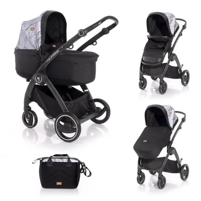 Obrázek produktu pro Kočárek Lorelli CALIFORNIA (3v1) + Nánožník + Taška na kočárek GREY MARBLE