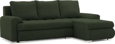Produktbild von Ecksofa TOKIO VI PRO mit Schlaffunktion! Eckcouch mit Bettkasten! Stoff: POSO 014 Flaschengrün (muster 1) Rechts