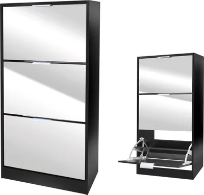 Produktbild von Meublorama FD-400152*1C/23KG, Schwarz, Mitteldichte Faserplatte (MDF), 240 mm, 1160 mm, 600 mm, 23 kg