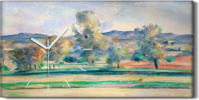 Produktbild von Wandbild Leinwand Bilder Wanduhr Geräuschlos Kunstdruck 60x30 Herbst Landschaft - weiße Hände