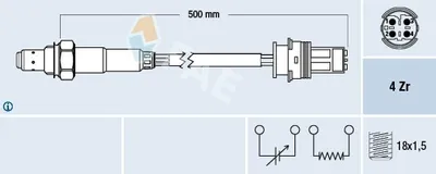 Produktbild von FAE Lambdasonde für BMW 3 Touring (E91) nach-Kat Diagnosesonde 77504