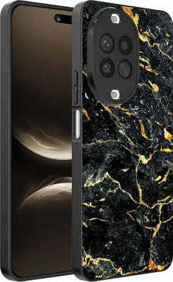 Obrázok produktu pre Fit pre Huawei Nova 14 Ultra Phone Case with Black Gold Marble Print - TPU Backcover Case Black Gold Marble Design - Black Gold - Smartphonica
