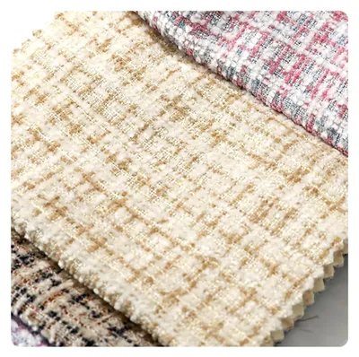 Produktbild von Karierter Tweedstoff Meterware für Nähprojekte Gelb 100 * 148 cm