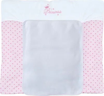 Produktbild von Baby-Delux Wickelauflage 70x75 inkl. abnehmbarer Frotteeauflage Princess Stars Wickelunterlage Wickelkommode, Wickeltisch Baumwolle waschbar