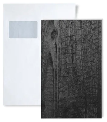 Image de 1 ÉCHANTILLON panneau mural WallFace S-25154 format A5 | CARBONIZED WOOD