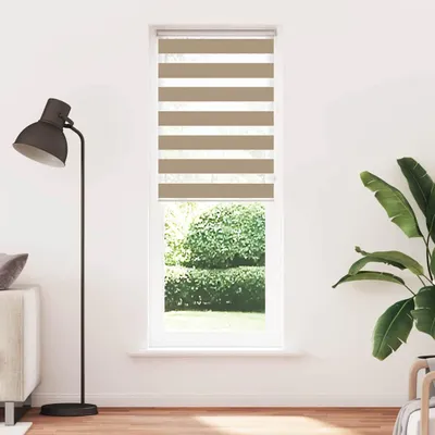Immagine prodotto di vidaXL Tenda a rullo doppia Marrone sabbia 70x200 cm Larghezza tessuto 65,9 cm Poliestere