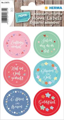 Produktbild von Herma Sticker HOME Lieblingsmensch beglimmert 2 Bl