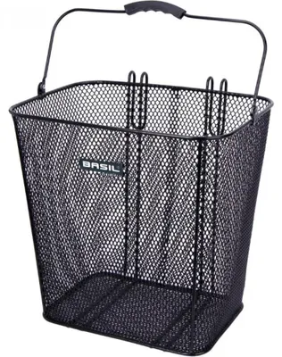 Immagine prodotto di BASIL H.R. Cestino "Cardiff" a maglia stretta, da agganciare al lato del portapacchi, dimensioni: L33 x L24 x H33 cm S
