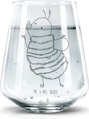 Produktbild von Mr. & Mrs. Panda Tumbler Glas Hummel flauschig - Transparent - Geschenk, Wasserglas, Biene, Limonadenglas, Trinkglas, Blume, Glasbecher, Natur, Lustige Sprüche