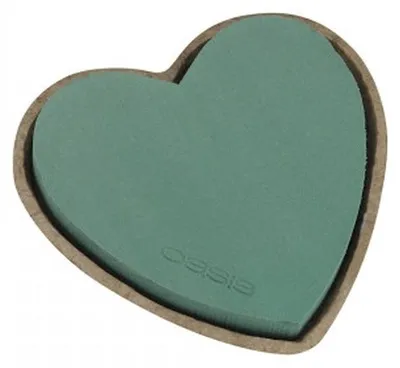 Produktbild von 2 Stück OASIS® BIOLIT® Herz, 33 x 34 x 5,5 cm – Frischblumen-Steckschaum