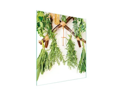 Produktbild von Glasschneidebrett 45x52 Kräuter
