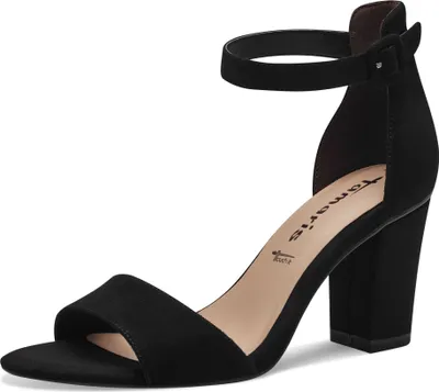 Produktbild von Tamaris Damen Sandalette Fesselriemen geschlossene Fersenpartie 1-28396-42, Größe:38 EU, Farbe:Schwarz