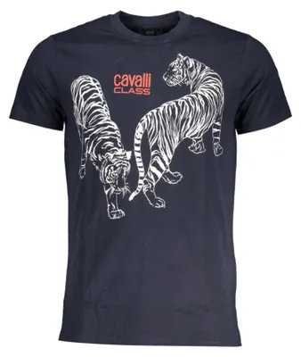 Produktbild von Cavalli Class Blau Tiger T-Shirt Herren : Größe - L Größe: L