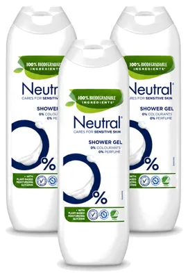 Zdjęcie produktu dla 3 sztuki neutralnego żelu pod prysznic, bez zapachu - 250 ml - zestaw ekonomiczny