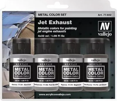Produktbild von Vallejo 77.602 - Metallic Farb-Set, Jet Exhaust 4 x 32ml - Neu