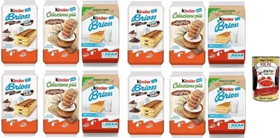 Produktbild von Testpaket Kinder Brioss mit Milch Integral-kakao brioche snack 12 x 270 gr + Italian Gourmet polpa 400g