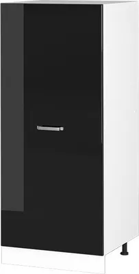 Produktbild von Hochschrank Vicco R-Line Schwarz Hochglanz 60 cm mit offenen Regalen, und Tür, Model 41894