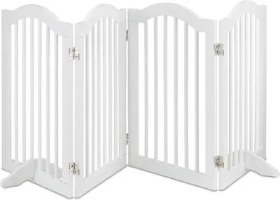 Produktbild von Sicherheitsgitter für Türen und Treppen, Weiß, 70 cm, verstellbar, 4-teilig, faltbar