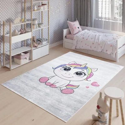 Produktbild von Tapiso Teppich EMMA Modern Kinderzimmer Rosa Schlafzimmer 80 x 150 cm