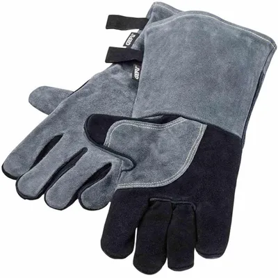 Immagine prodotto di GEFU Guanti da barbecue in pelle scamosciata grigio/nero, 41x16,5x2,5 cm