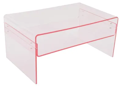 Produktbild von Acryl Sofa Beistelltisch Couchtisch - 2-stöckiger Tisch - Metallgestell - Kleiner Kaffeetisch - Für Wohnzimmer Büro Café Wohnheim