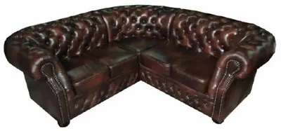 Produktbild von Ecksofa Sofa Ledersofa Polster Couch Eck Garnitur Chesterfield Wohnlandschaft