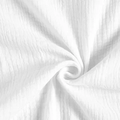 Image de Coupon de coton double gaze Tiny - 3 m - Blanc | par Craft Loom