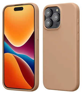 Produktbild von kwmobile Handyhülle für iPhone 15 Pro Max Hülle, für iPhone 15 Pro Max Case - Hülle Silikon - kabelloses Laden - Cappuccino