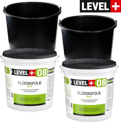 Produktbild von Dichtset Flüssigfolie 50kg + Mörteleimer PVC 20L Dusche, Bad, Küche, Dichtmasse, Abdichtfolie SET406
