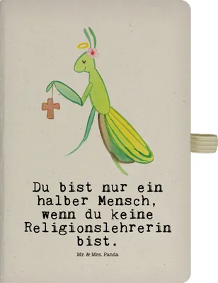 Produktbild von Mr. & Mrs. Panda notizbuch Religionslehrerin Herz - Transparent - Geschenk, Lustig, Grundschule, Skizzenbuch, Journal, Kladde, Gedankenbuch, Jubiläum, Witzig, Spruch
