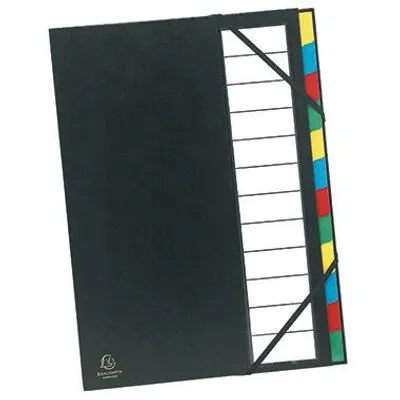 Produktbild von Exacompta 55341E, Schwarz, Multi, A4, Porträt, Elastic band