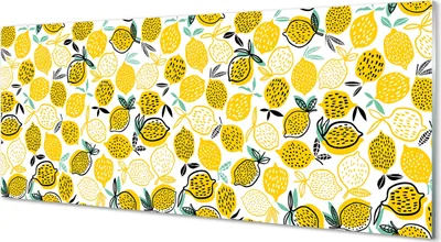 Produktbild von Glasbilder 125x50 Wandkunst Zitronen