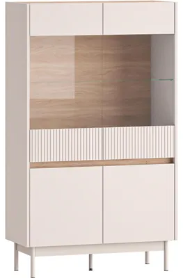 Produktbild von Vitrine ERMITE 03 kaschmir / cremona eiche
