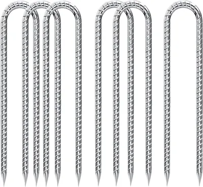 Productafbeelding van Tentharingen Grondankers 30 cm - 6 Stuks J-Vormige Stevige Haringen voor Kamperen en Outdoor