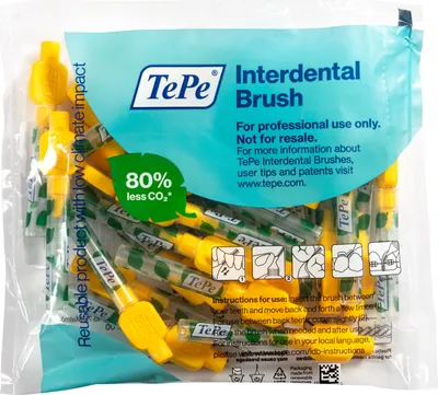 Produktbild von 20-Pack TePe Interdentalbürsten Original Gelb, ISO-Größe 4, 0,7mm, Reinigung der Zahnzwischenräume