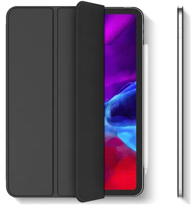 Produktbild von Mobigear Dreifach-Faltetui mit Magnetverschluss für iPad Pro 12,9 Zoll (2018) – Klapphülle – Schwarz
